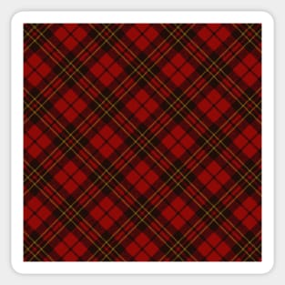 Red tartan plaid winter Christmas pattern Sticker